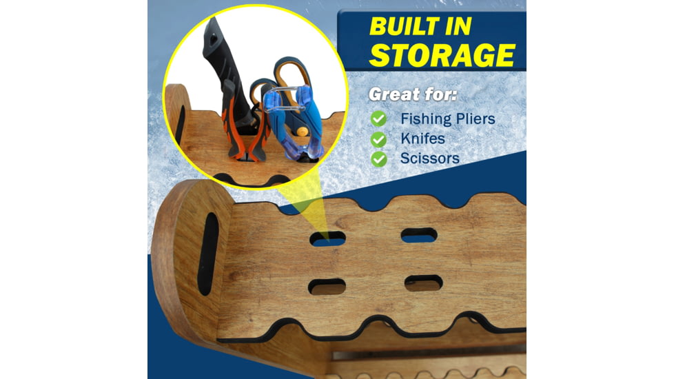 Rush Creek Creations 16-Rods Double Sides Rolling Rack with Line Spooler, American Cherry, 38-5000