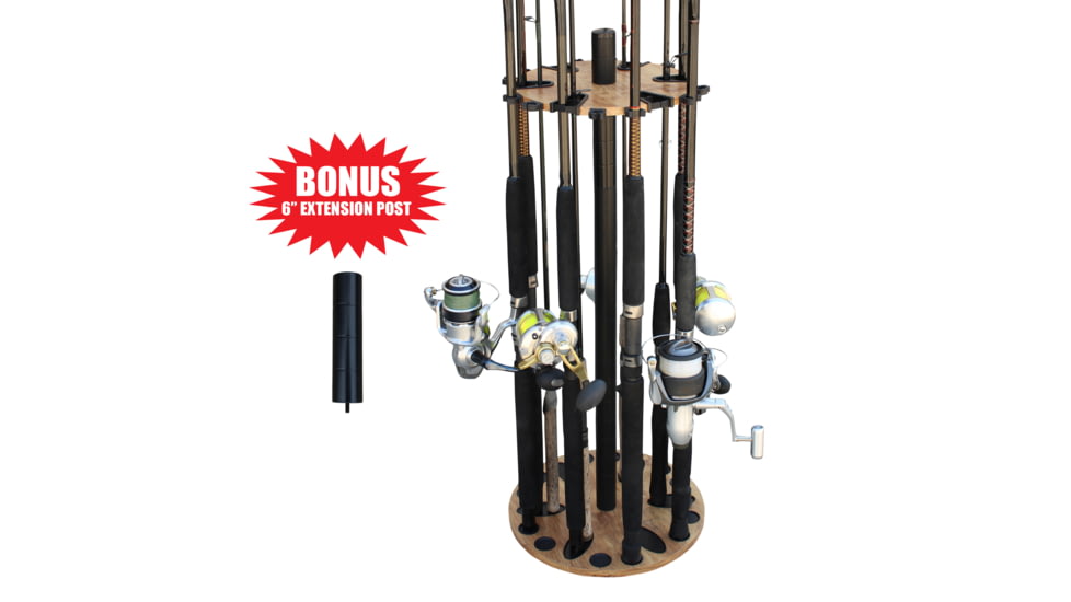 Rush Creek Creations 24 Round Rod Storage Rack w/6in Extension Post, 38-2003