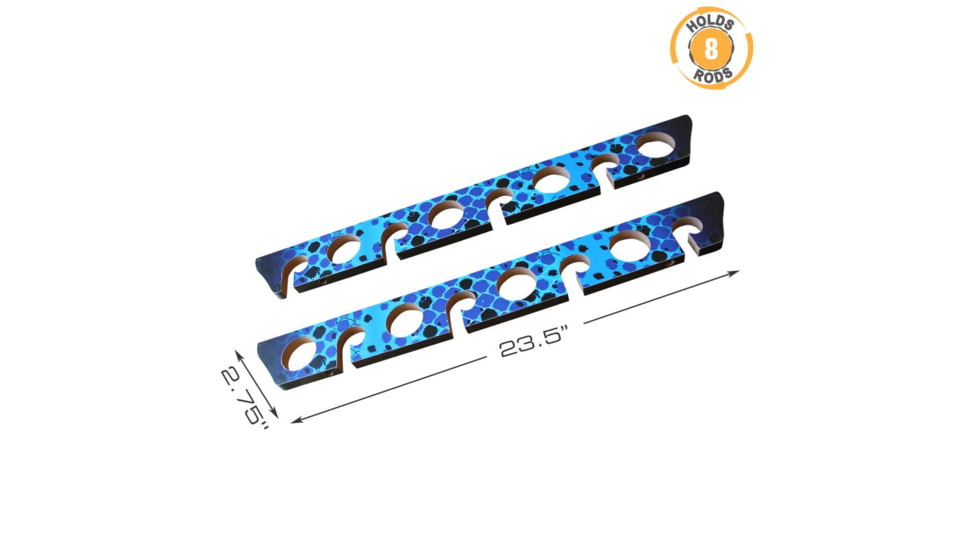 Rush Creek Creations 8 Rod Wall/Ceiling Rack, Blue, 23 x 3 x .6, 38-4077