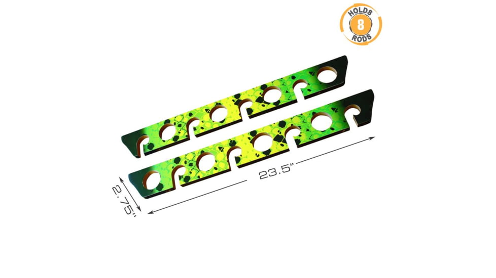 Rush Creek Creations 8 Rod Wall/Ceiling Rack, Green/Yellow, 23 x 3 x .6, 38-4079