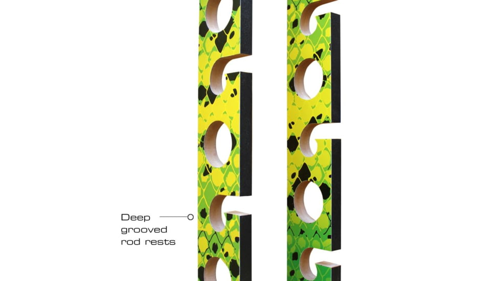 Rush Creek Creations 8 Rod Wall/Ceiling Rack, Green/Yellow, 23 x 3 x .6, 38-4079
