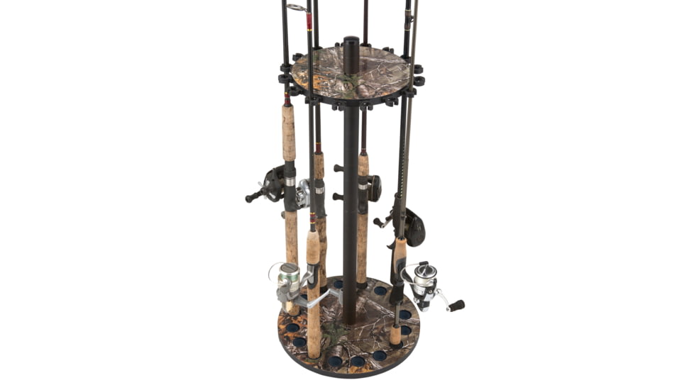 Rush Creek Creations Realtree 16 Round Rod Storage Rack with 38mm Steel Post, 39-7009
