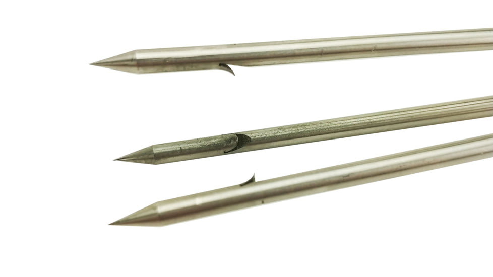 SA Sports Outdoor Gear Drophog Paralyzer Three Prong Barbed Pole Spear Female Threaded Tip Fishing Tool, 11in, 8mm, Chrome, 736