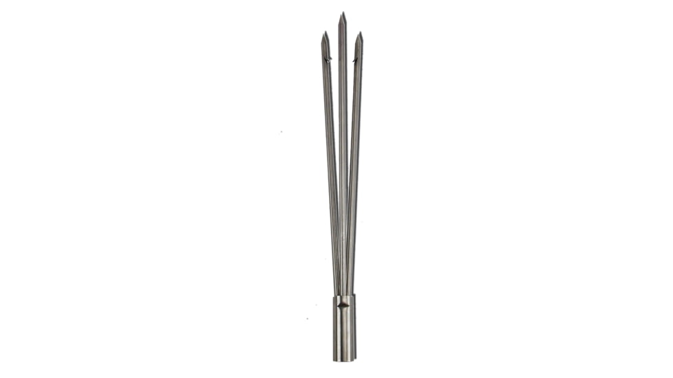 SA Sports Outdoor Gear Drophog Paralyzer Three Prong Barbed Pole Spear Female Threaded Tip Fishing Tool, 11in, 8mm, Chrome, 736