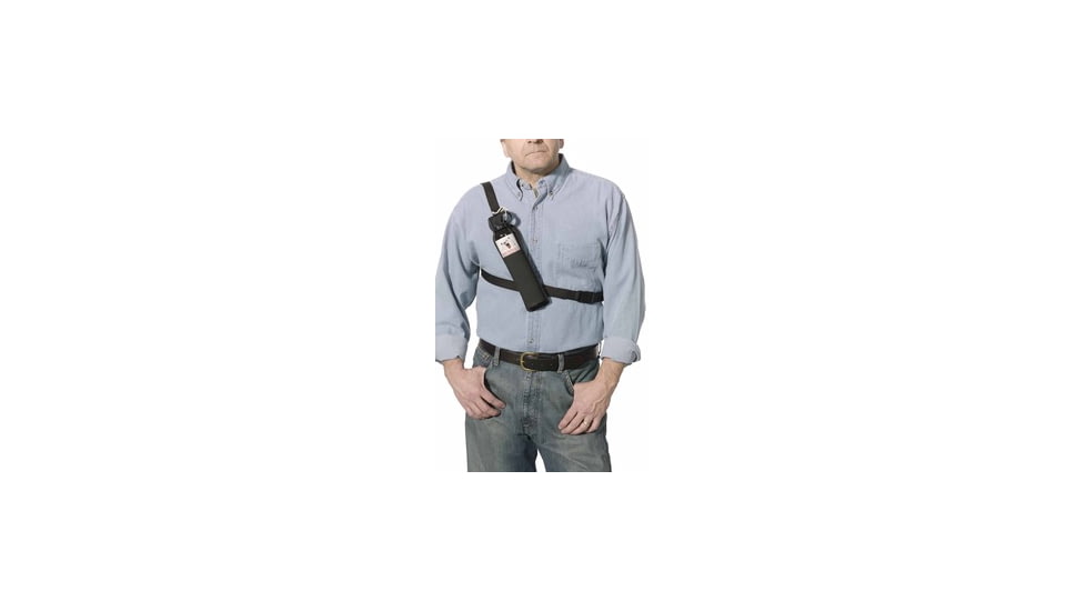 Sabre 9.2 oz bear spray with chest Holster, Black FBAD-08