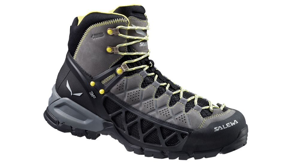Salewa Alp Flow Mid GTX Hiking Boot - Men's-Smoke/Yellow-Medium-9 US