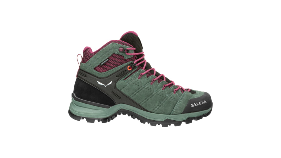 Salewa Alp Mate Mid WP Hiking Boots - Womens, Duck Green/Rhododendon, 9.5, 00-0000061385-5085-9.5