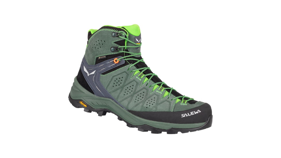 Salewa Alp Trainer 2 Mid GTX Hiking Boots - Men's, Raw Green/Pale Frog, 8, 00-0000061382-5322-8