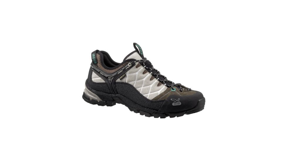 Salewa Alp Trainer GTX Shoes - Men's-Warm Grey/Green-8.5 US / 41.5 EU