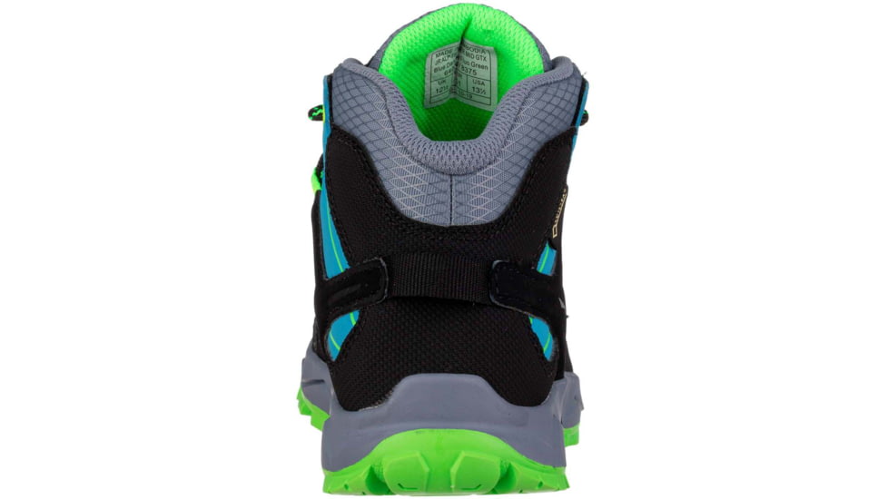 Salewa Alp Trainer Mid GTX Hiking Boots - Kids, Blue Danube/Fluo Green, 3.5, 00-0000064010-8375-3.5