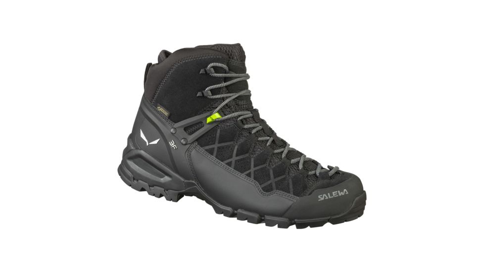 Salewa ALP Trainer Mid GTX Shoes - Mens, Black/Black, 13, 00-0000063432-0971-13