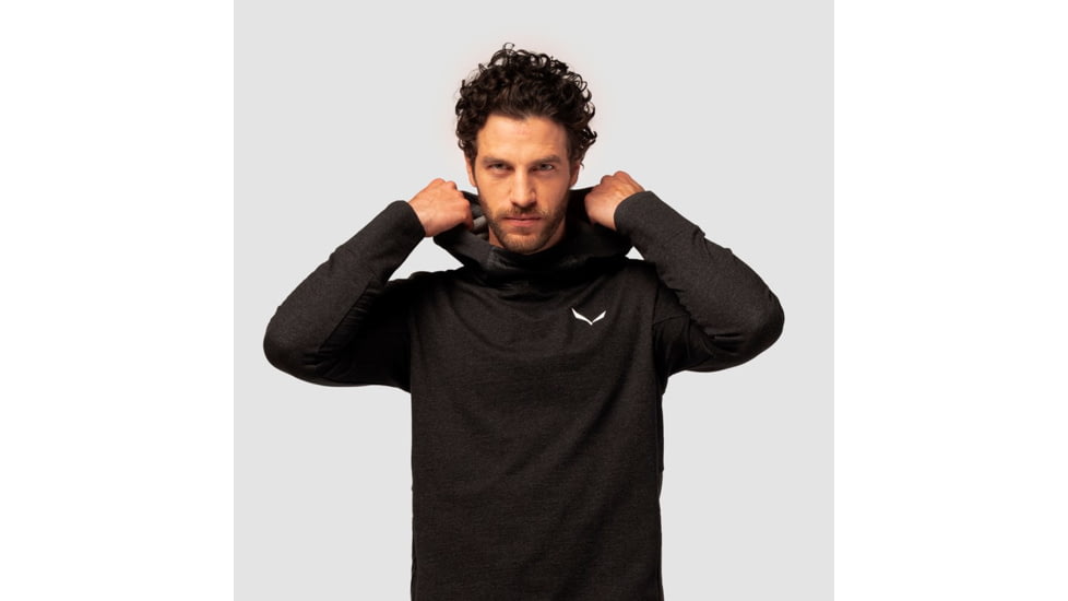 Salewa Fanes Am Hoody - Men, Medium, Black Out Melange, 00-0000028226-0936-M