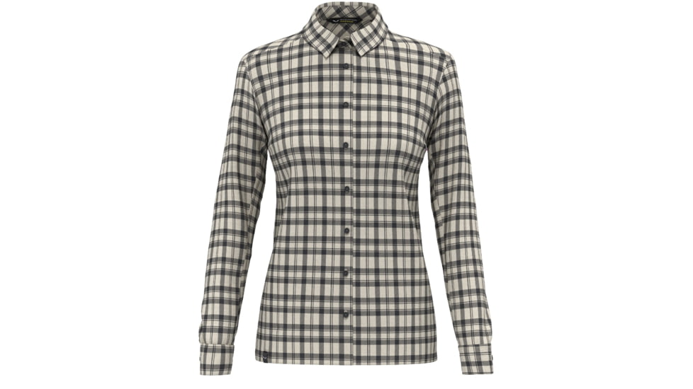 Salewa Fanes Flannel 5Pl Long Sleeve Shirt - Womens, Oatmeal/Black Out, Large, 28447-7269-L