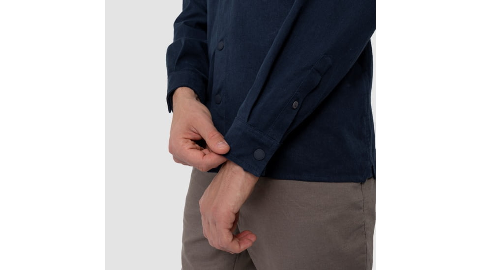 Salewa Fanes Hemp L/S Shirt - Men, Navy Blazer, XS, 00-0000028298-3960-XSExtra Small, Navy Blazer, 00-0000028298-3960-XS