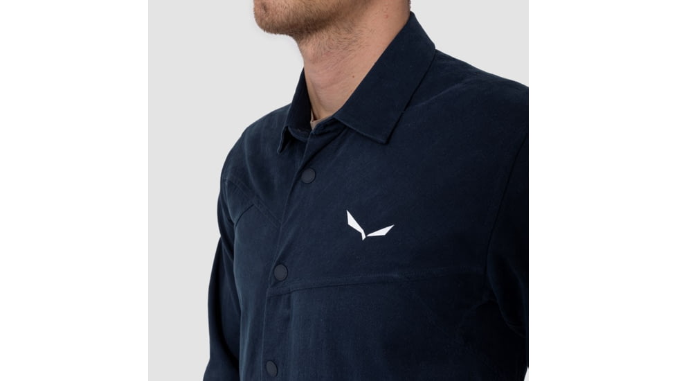 Salewa Fanes Hemp L/S Shirt - Men, Navy Blazer, XS, 00-0000028298-3960-XSExtra Small, Navy Blazer, 00-0000028298-3960-XS