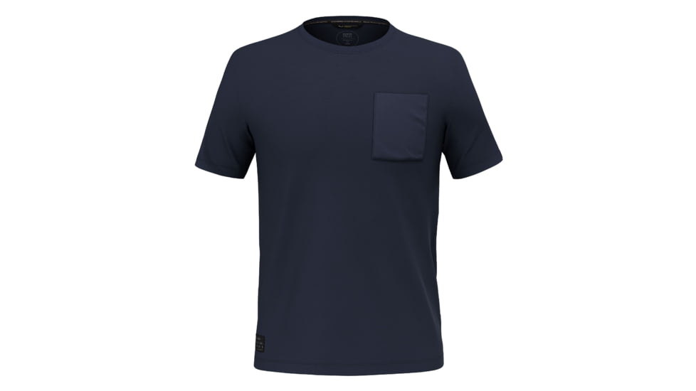 Salewa Fanes Secret Poem AM T-Shirt - Mens, Navy Blazer, Large, 28684-3960-L
