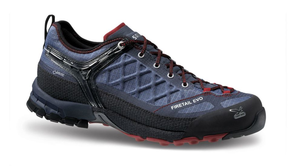 Salewa Firetail EVO GTX Hiking Shoe - Men's-Blue Jeans/Red-Medium-12 US