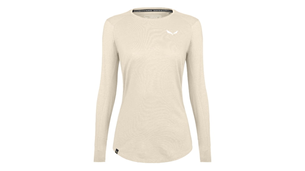 Salewa Lavaredo Hemp Long Sleeve Tee - Womens, Oatmeal, Medium, 28523-7260-M