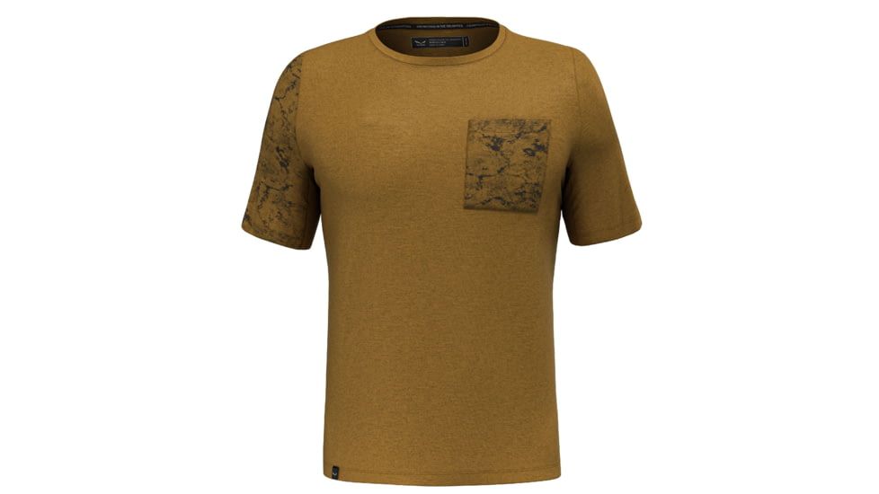 Salewa Lavaredo Hemp Pocket T-Shirt - Mens, Golden Brown, Small, 28635-7020-S