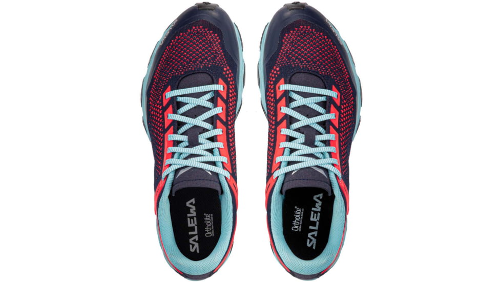 Salewa Lite Train K Hiking Shoes - Womens, Premium Navy/Fluo Coral, 8.5, 00-0000061349-3993-8.5