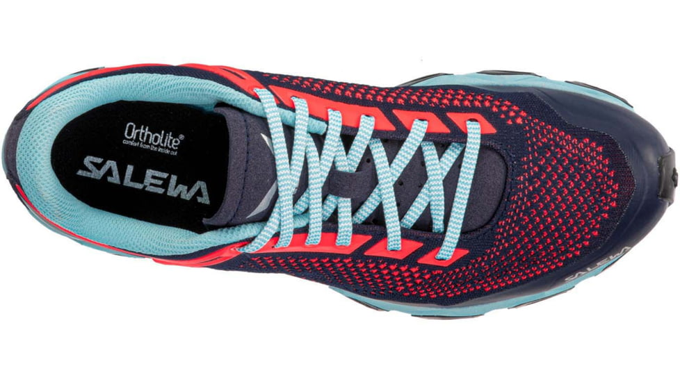 Salewa Lite Train K Hiking Shoes - Womens, Premium Navy/Fluo Coral, 8.5, 00-0000061349-3993-8.5