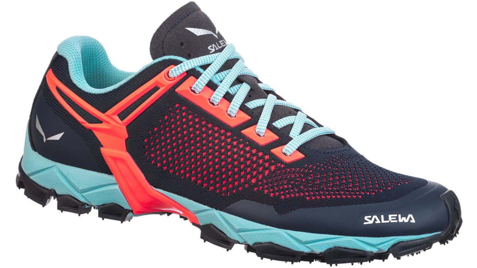 Salewa Lite Train K Hiking Shoes - Womens, Premium Navy/Fluo Coral, 8.5, 00-0000061349-3993-8.5