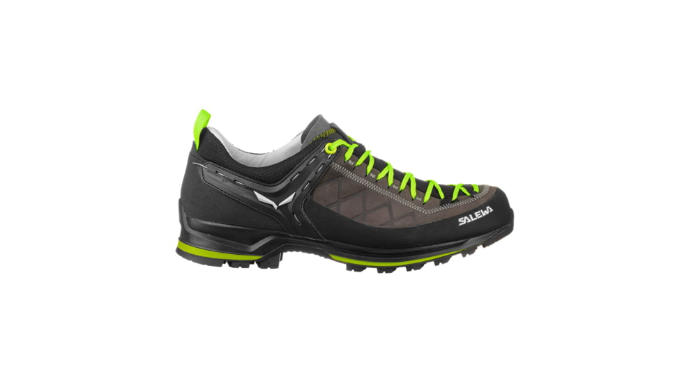 Salewa MTN Trainer 2 Leather Hiking Shoes - Mens, Smoked/Fluo Green, 7, 00-0000061357-471-7