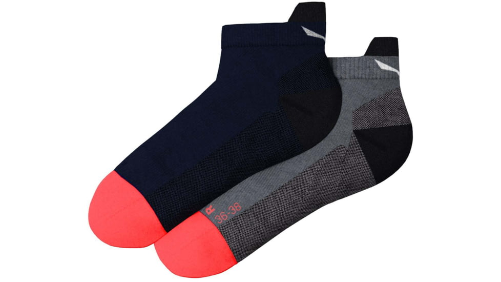 Salewa MTN Trainer Alpine Merino Low Sock - Womens, Medium Grey Melange, L, 00-0000069030-621-L
