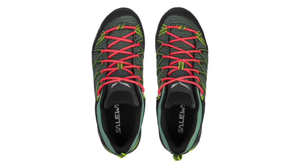 Salewa MTN Trainer Lite GTX Hiking Boots - Womens, Feld Green/Fluo Coral, 10, 00-0000061362-5585-10