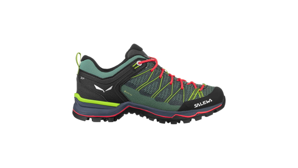 Salewa MTN Trainer Lite GTX Hiking Boots - Womens, Feld Green/Fluo Coral, 10, 00-0000061362-5585-10
