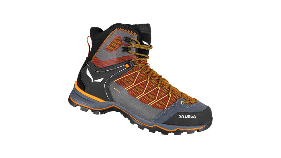 Salewa MTN Trainer Lite Mid GTX Hiking Shoes - Mens, Black Out/Carrot, 9.5, 00-0000061359-927-9.5