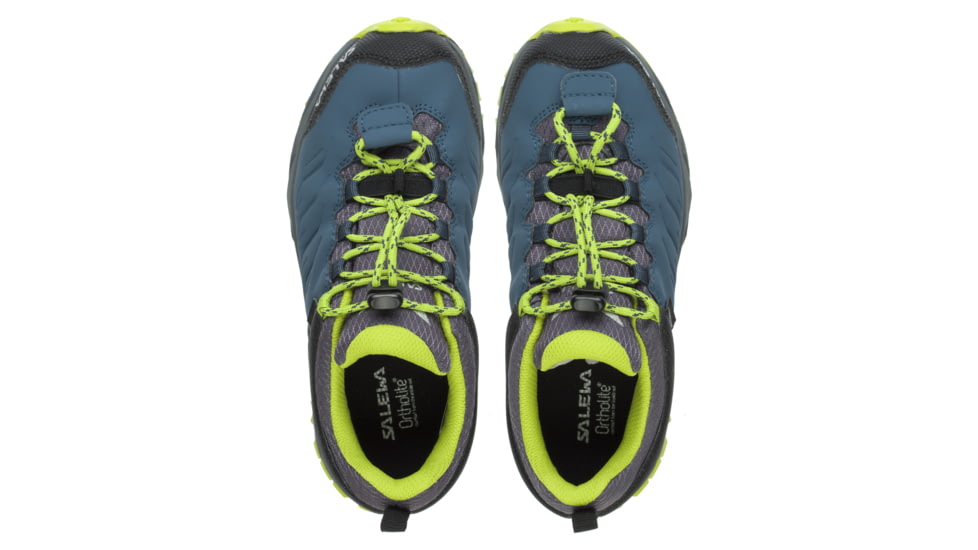Salewa MTN Trainer WP Hiking Boots - Kids, Dark Denim/Cactus, 2, 00-0000064008-361-2
