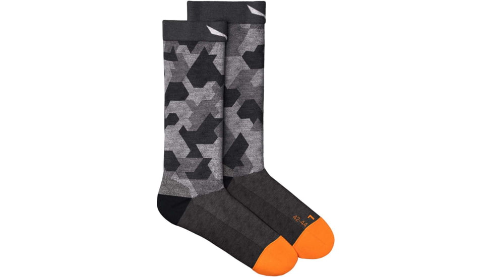 Salewa Pedroc Camu Am M Crew Sock - Men's, Black Out, L, 00-0000069039-911-L, Black Out, 45-47, 00-0000069039-0911-L
