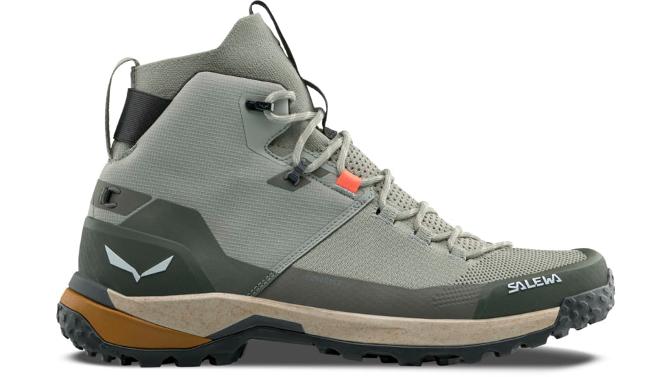 Salewa Puez Knit Mid PTX Hiking Boots - Mens, Shadow/Dark Olive, 10 US, 00-0000061434-5136-10