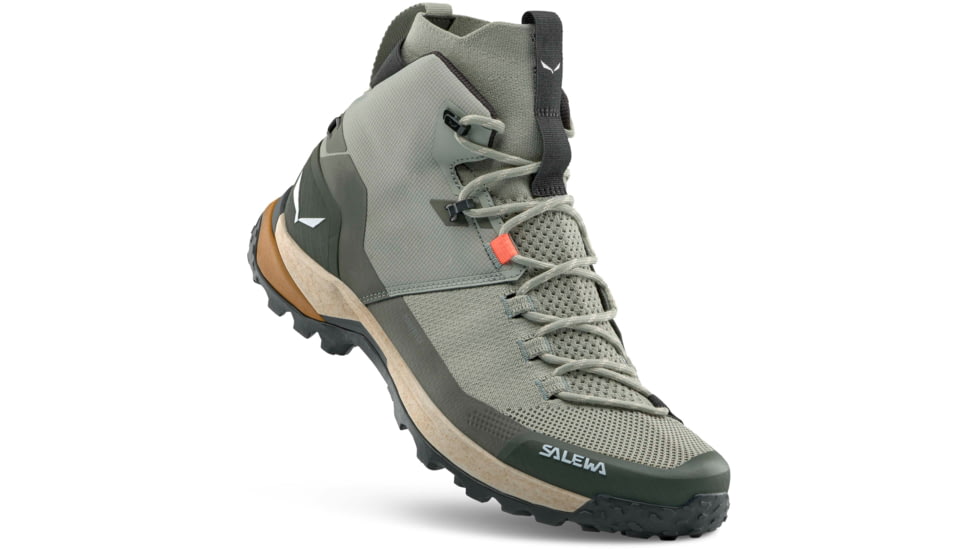Salewa Puez Knit Mid PTX Hiking Boots - Mens, Shadow/Dark Olive, 10 US, 00-0000061434-5136-10