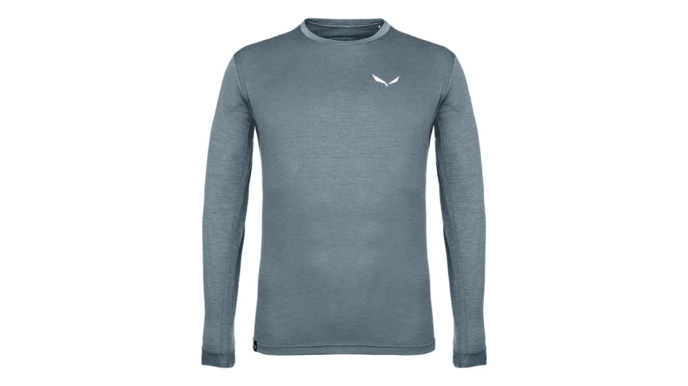 Salewa Puez Melange Dry Long Sleeve Tee - Mens, Java Blue Melange, S, 00-0000027453-8106-S