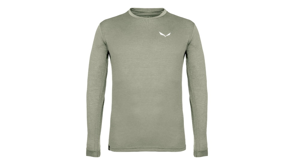 Salewa Puez Melange Dry Long Sleeve Tee - Mens, Shadow Melange, Extra Small, 27453-5135-XS