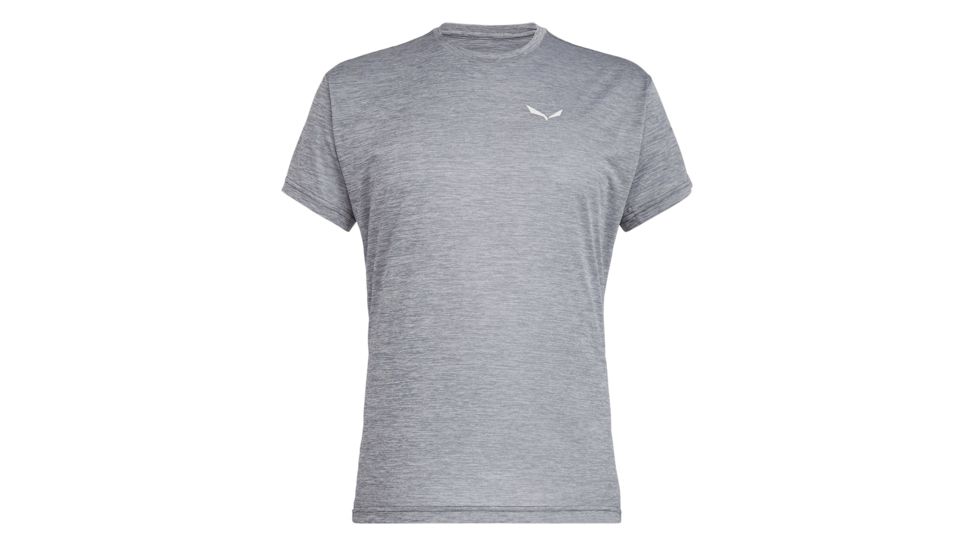 Salewa Puez Melange Dry Short Sleeve Tee - Mens, Quiet Shade Melange, Large, 00-0000026537-538-L