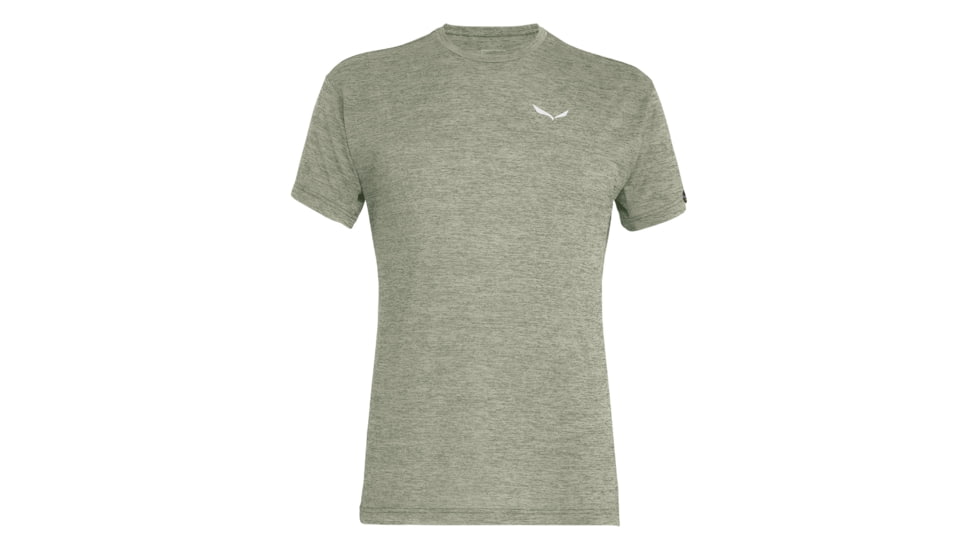 Salewa Puez Melange Dry Short Sleeve Tee - Mens, Shadow Melange, Extra Small, 26537-5135-XS