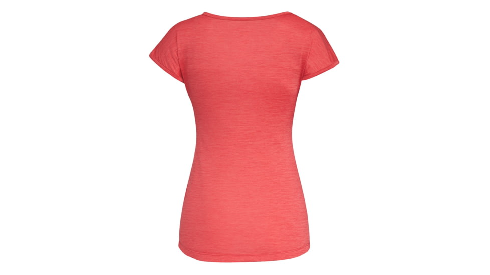 Salewa Puez Melange Dry Short Sleeve Tee - Womens, Rouge Red Melange, Extra Small, 00-0000026538-1836-XS