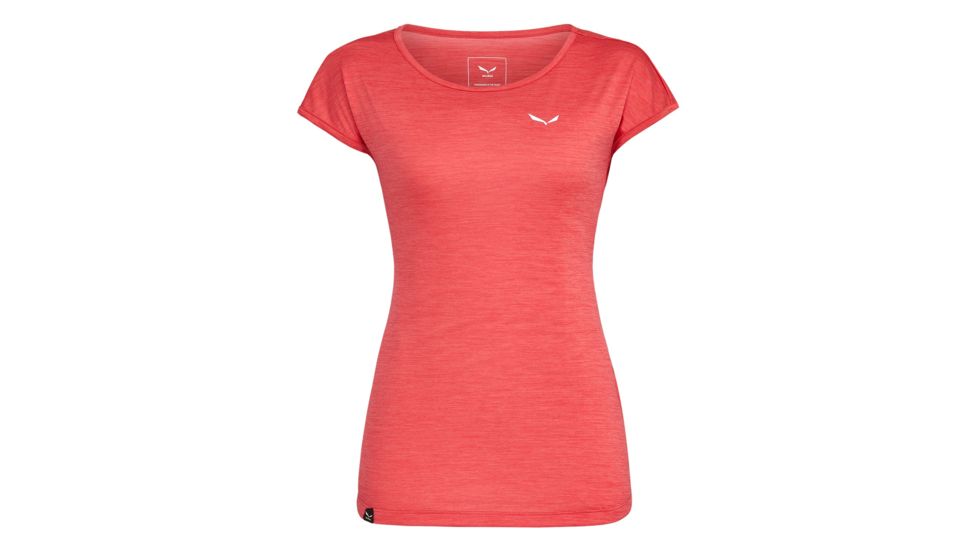 Salewa Puez Melange Dry T-Shirt - Women's, Rouge Red Melange, Extra Small, 00-0000026538-1836-XS, Rose Red Melange, XS, 00-0000026538-1836-XS