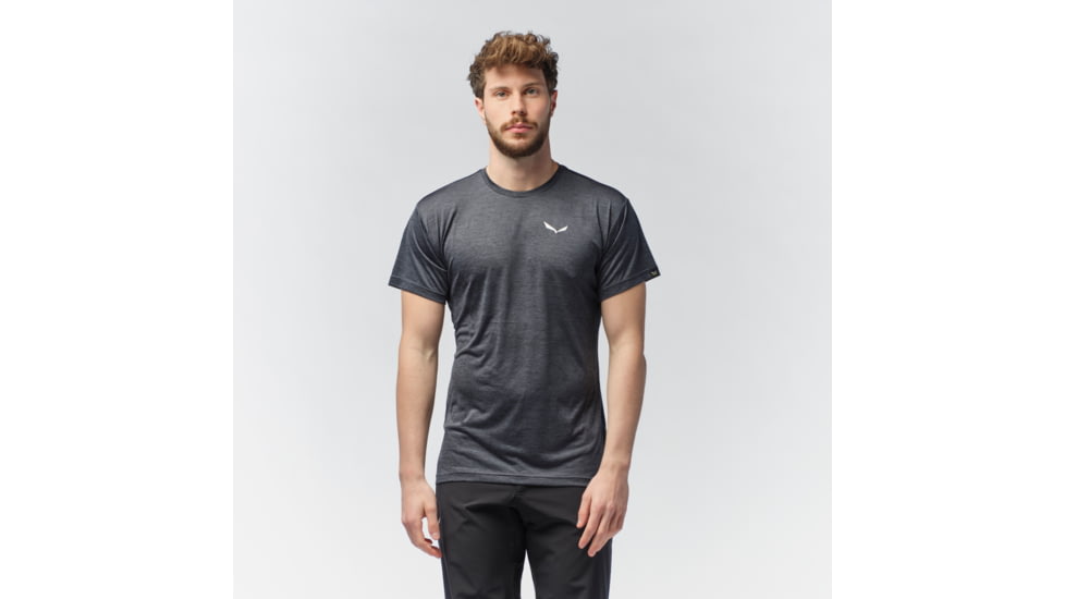 Salewa Puez Melange Dry T-Shirt - Mens, Black Out Melange, M, 00-0000026537-0936-M