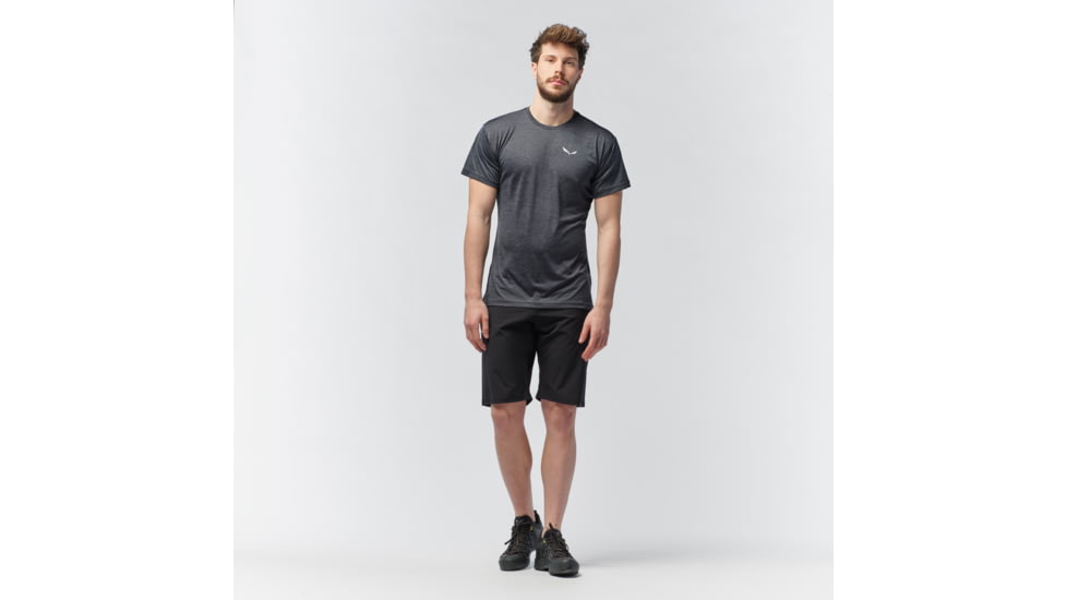 Salewa Puez Melange Dry T-Shirt - Mens, Black Out Melange, M, 00-0000026537-0936-M