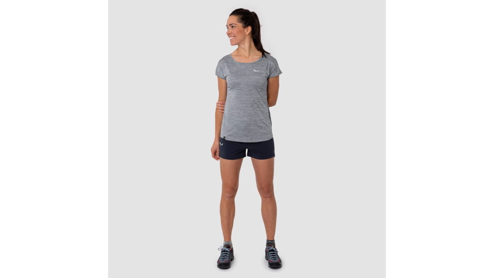 Salewa Puez Melange Dry T-Shirt - Womens, Quiet Shade Melange, XL, 00-0000026538-0538-XL