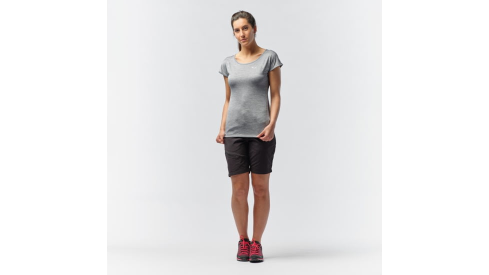 Salewa Puez Melange Dry T-Shirt - Womens, Quiet Shade Melange, XL, 00-0000026538-0538-XL