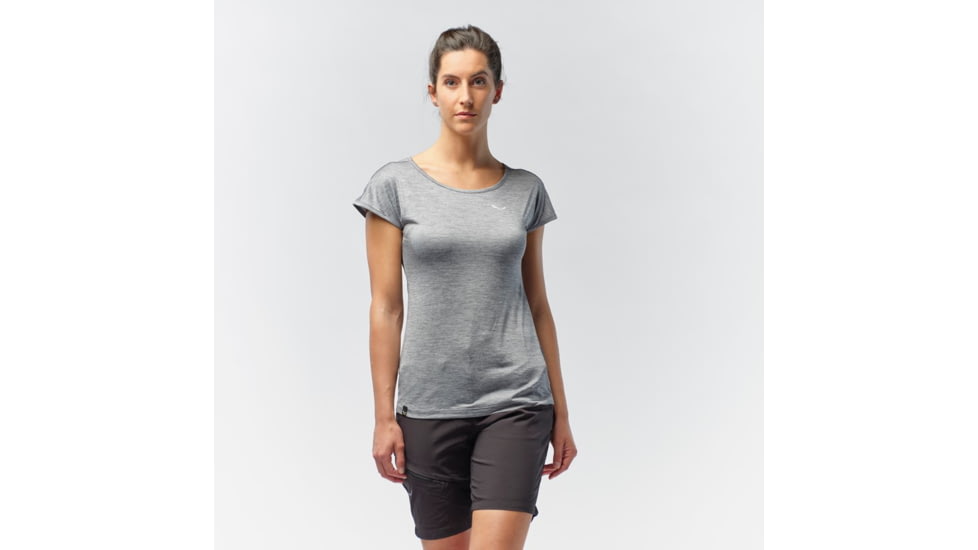 Salewa Puez Melange Dry T-Shirt - Womens, Quiet Shade Melange, XL, 00-0000026538-0538-XL