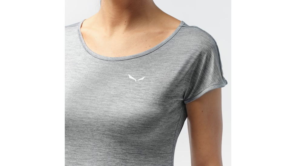 Salewa Puez Melange Dry T-Shirt - Womens, Quiet Shade Melange, XL, 00-0000026538-0538-XL