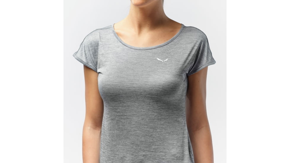 Salewa Puez Melange Dry T-Shirt - Womens, Quiet Shade Melange, XL, 00-0000026538-0538-XL