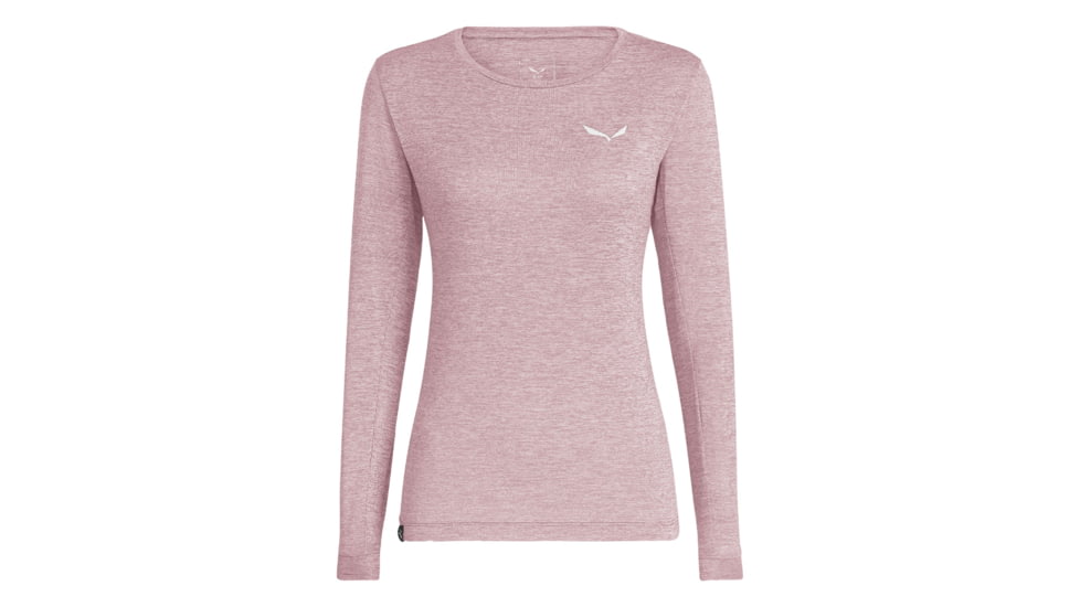 Salewa Puez Melange Dry Tee Long Sleeve - Womens, Zephyr Melange, Medium, 27454-6595-M