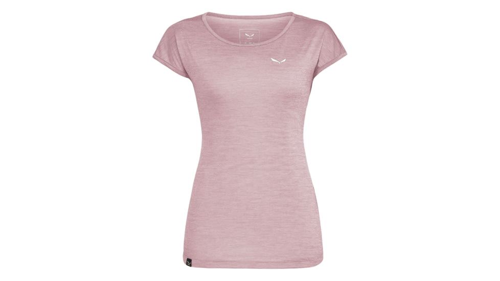 Salewa Puez Melange Dry Tee Short Sleeve - Womens, Zephyr Melange, Extra Large, 26538-6595-XL